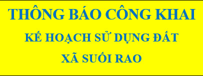 UỶ BAN NHÂN DÂN HUYỆN CHÂU ĐỨC PHÊ DUYỆT QUY HOẠCH CHUNG XÂY DỰNG XÃ SUỐI RAO ĐẾN NĂM 2030